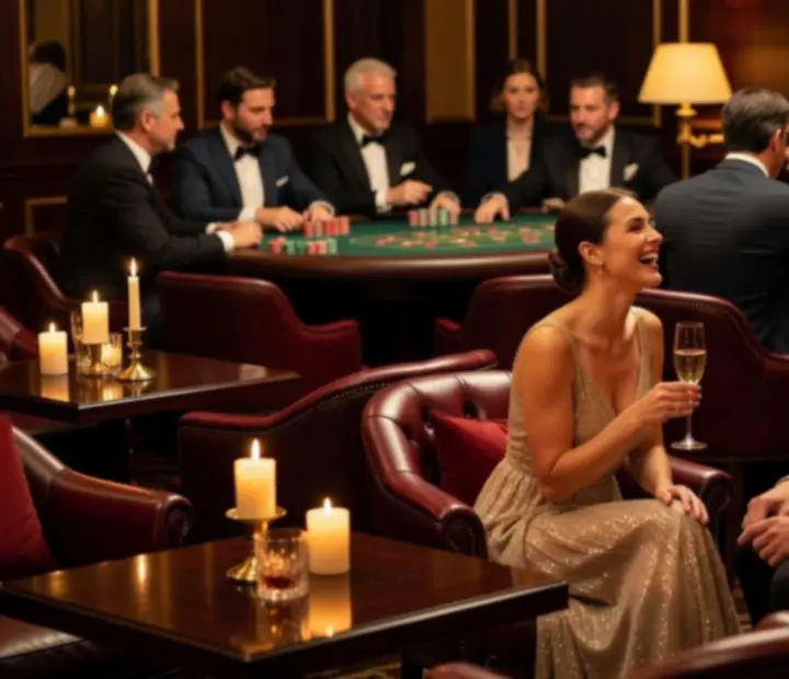 Styloví hosté během večera v Wonderstar s. r. o. casino restauraci v Praze.