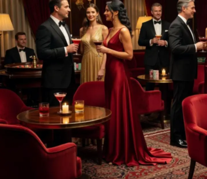 Barmanka připravuje signature koktejl v casino restauraci